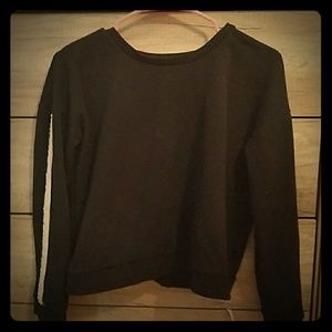 Black sweater w/ pearl detailing on sleeves
